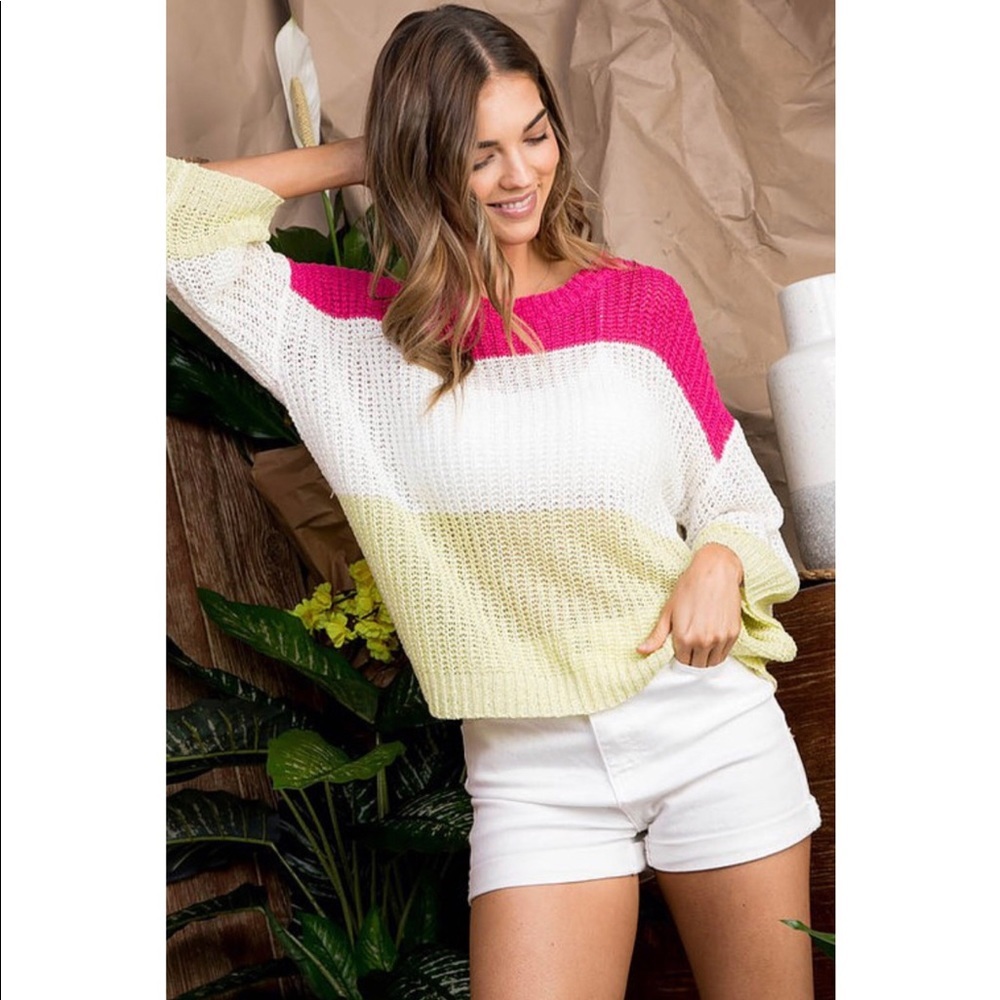 Multi Color Striped Sweater